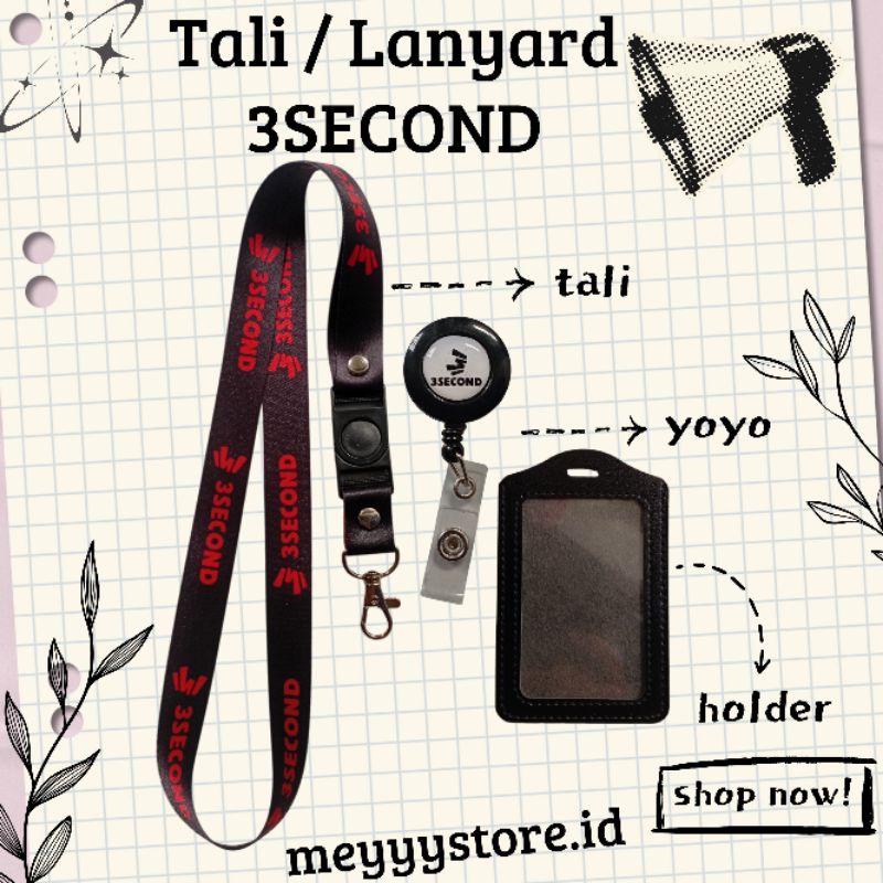 

Tali Gantungan ID CARD / Lanyard 3SECOND Tulisan Merah [STOCK MELIMPAH] Termurahhh Harga Grosir! READYYY