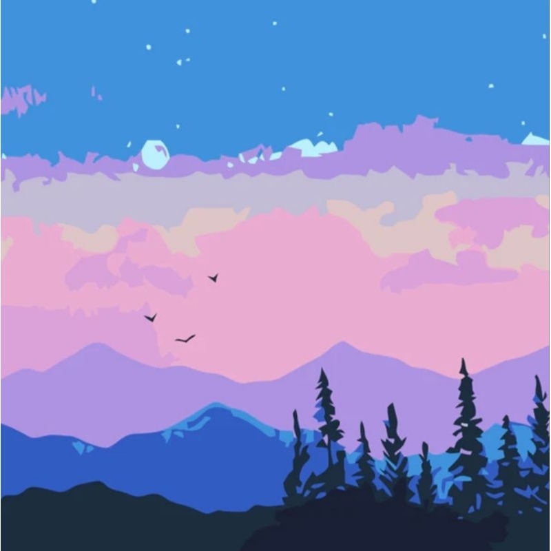 

Canvas Paint By Number Kit Digital Oil Painting DIY Lukisan 20 x 20 Seri L