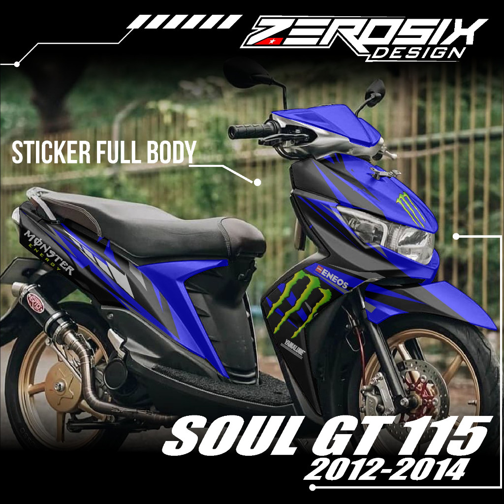 (COD) Decal Sticker Motor Mio SOUL GT 115 2012-2015 Full Body Stiker Racing SOUL GT Motif MOTO GP