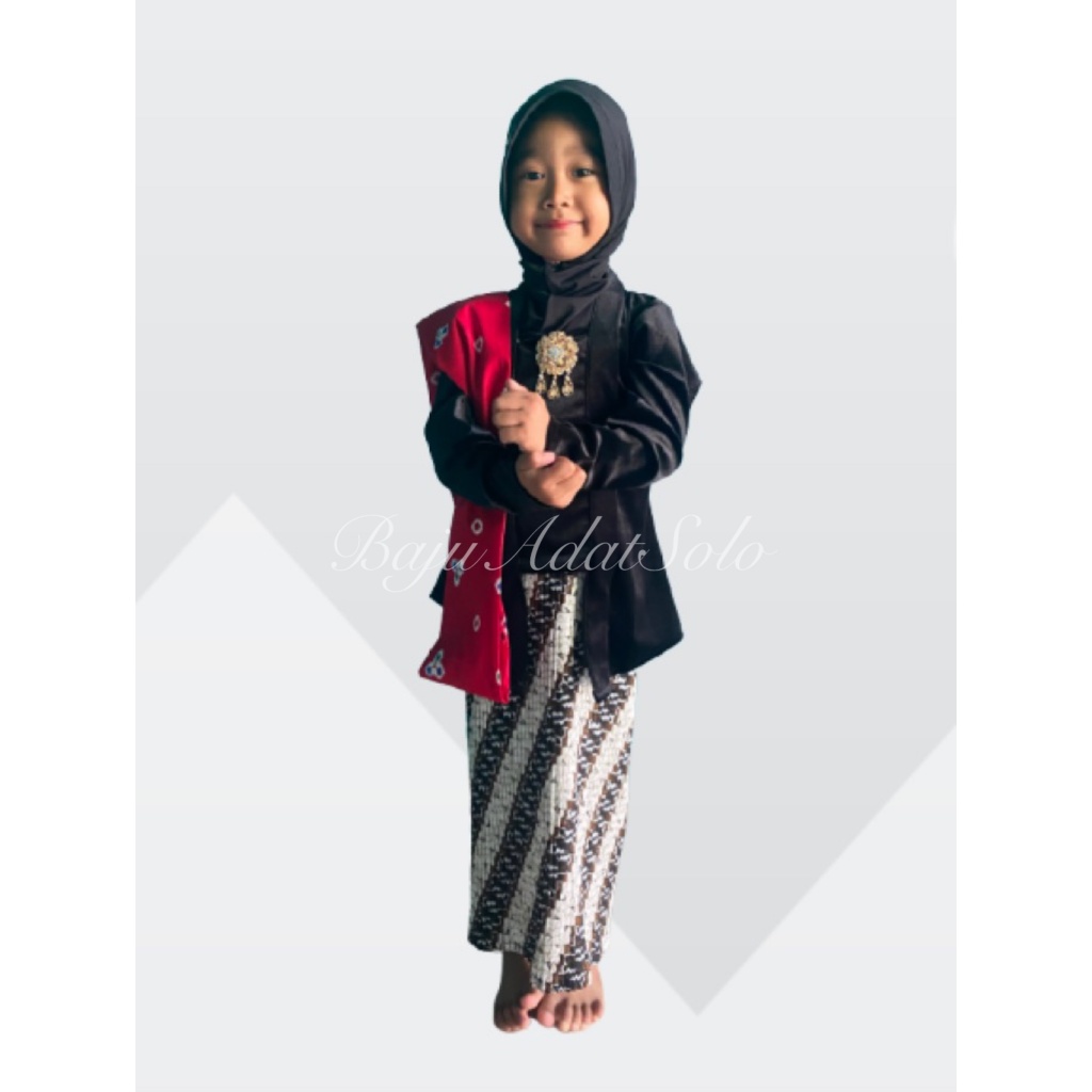 Kebaya Anak Bludru Set//Kebaya+Rok Plisket+Selendang+Bross//Pakaian Tradisional Jawa//Termurah