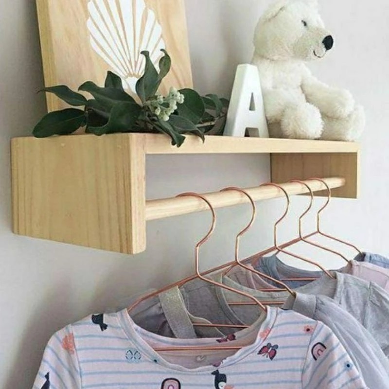 Rak dinding / Gantungan baju kapstok / Gantungan kayu dinding