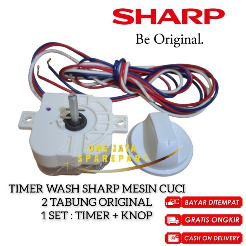 [1 SET] ORIGINAL SHARP ES T65 T68 M MW NT TIMER WASH PENCUCI MESIN CUCI SHARP 2 TABUNG 6 7 KG T65M T
