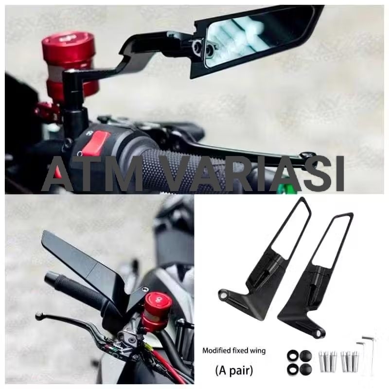 KACA SPION WINGLET VARIASI MOTOR MATIC SPION SAYAP STEALTH UNIVERSAL MOTOR BEAT, SCOOPY, VARIO, X-RI
