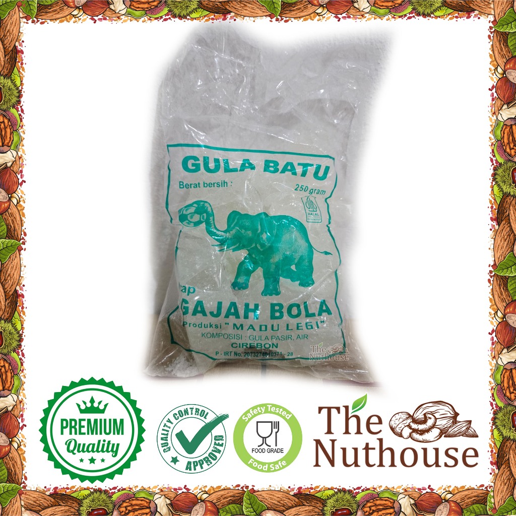 

Gula Batu Putih Cap Gajah Bola Khas Cirebon Kemasan 250gr