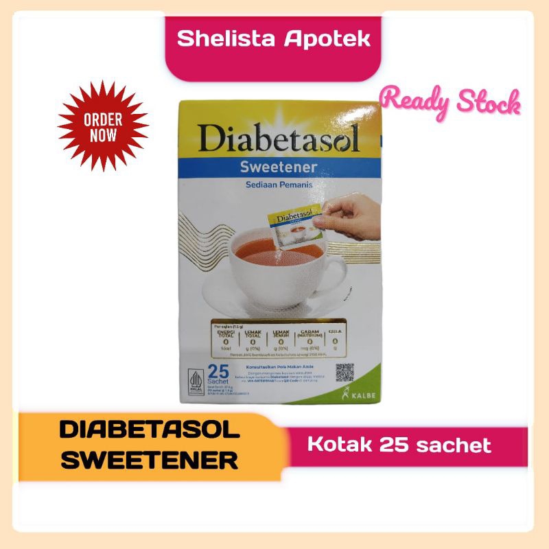 

DIABETASOL SWEETENER 25 Sachet /Pengganti gula untuk Diabetes