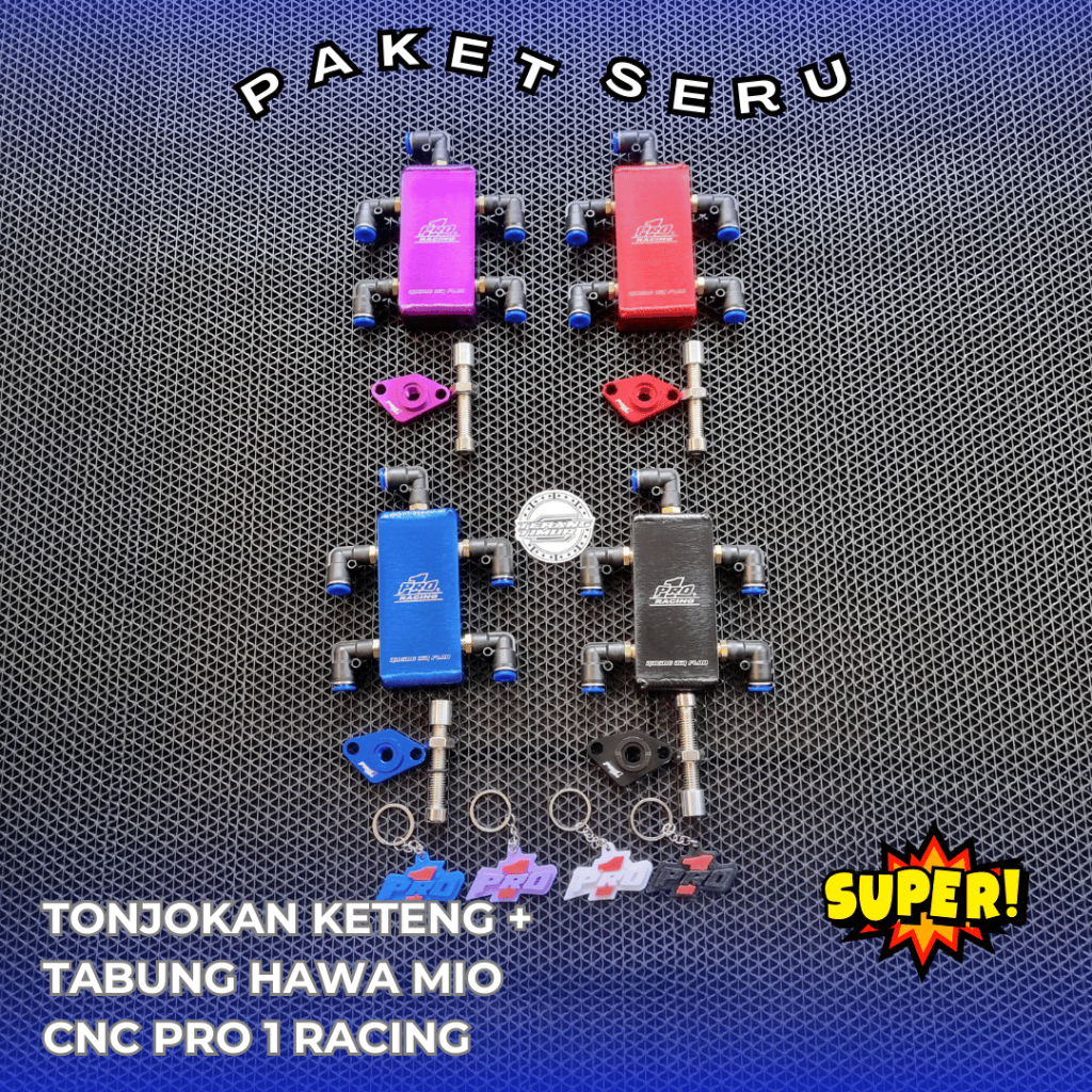 PAKETAN TONJOKAN KETENG+TABUNG HAWA MIO CNC PRO1 RACING