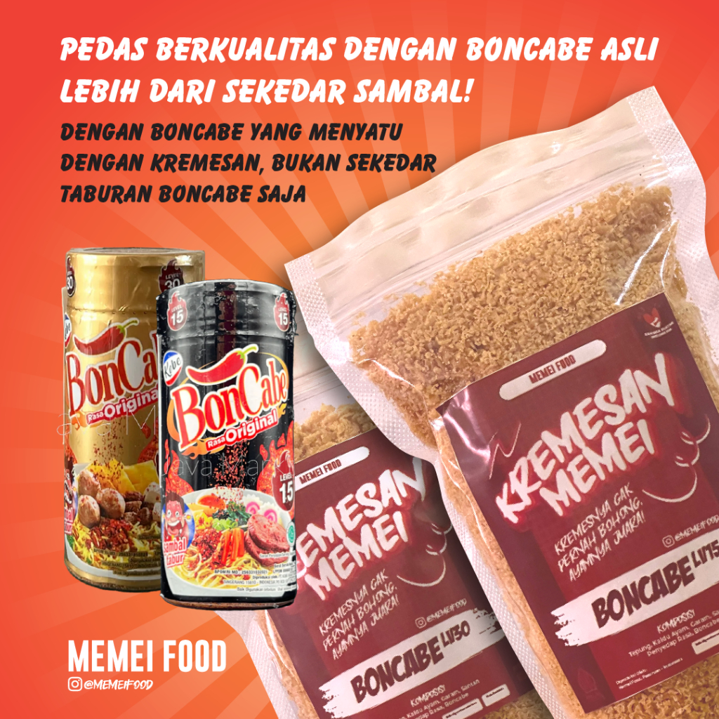 

Kremesan Rasa Boncabe - Kremesan Memei - Kremesan Ayam - Cemilan 150gr