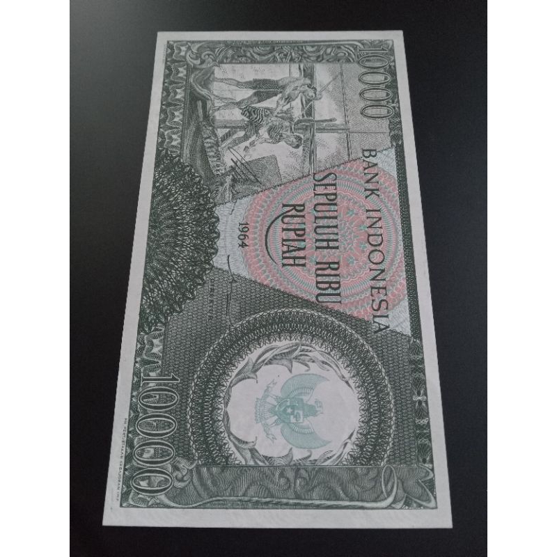 Uang Kuno 10.000 Seri Pekerja Hijau Garuda Tahun 1964