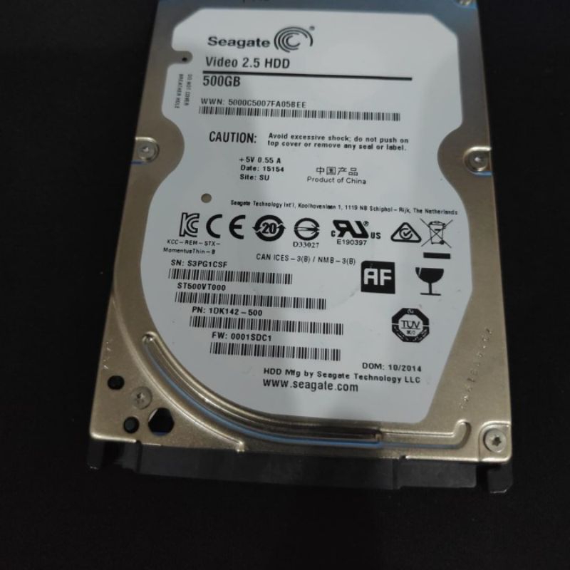 Hardisk Internal Laptop 500gb Seagate 2,5 Baru bergaransi