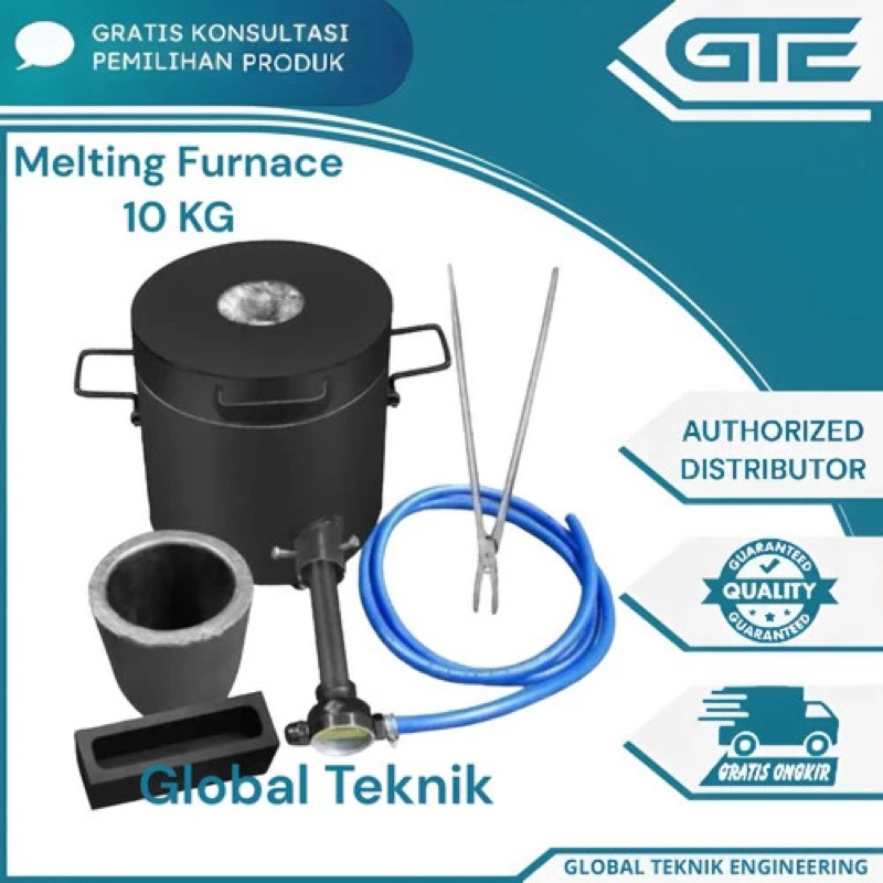 Melting Furnace Tin Silver Copper Aluminium Melting Gas Gold Melting Furnace 10 KG