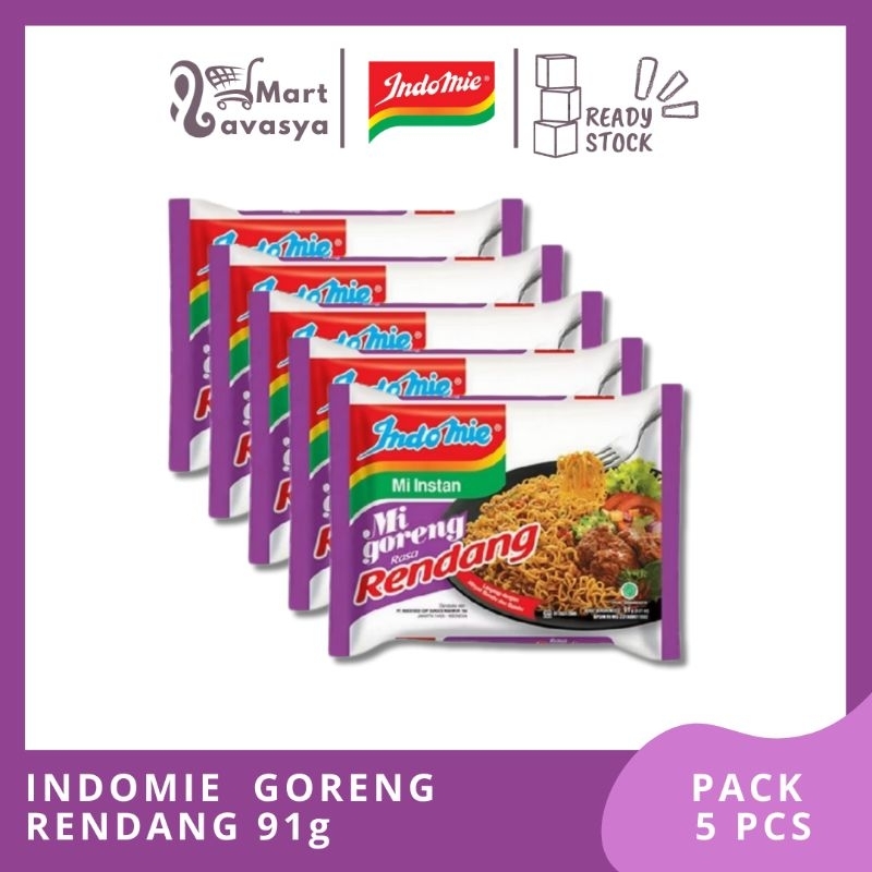 

INDOMIE GORENG RENDANG 91g - 1 PACK ( 5 PCS ) - KOTA BANDUNG - LAVASYA MART