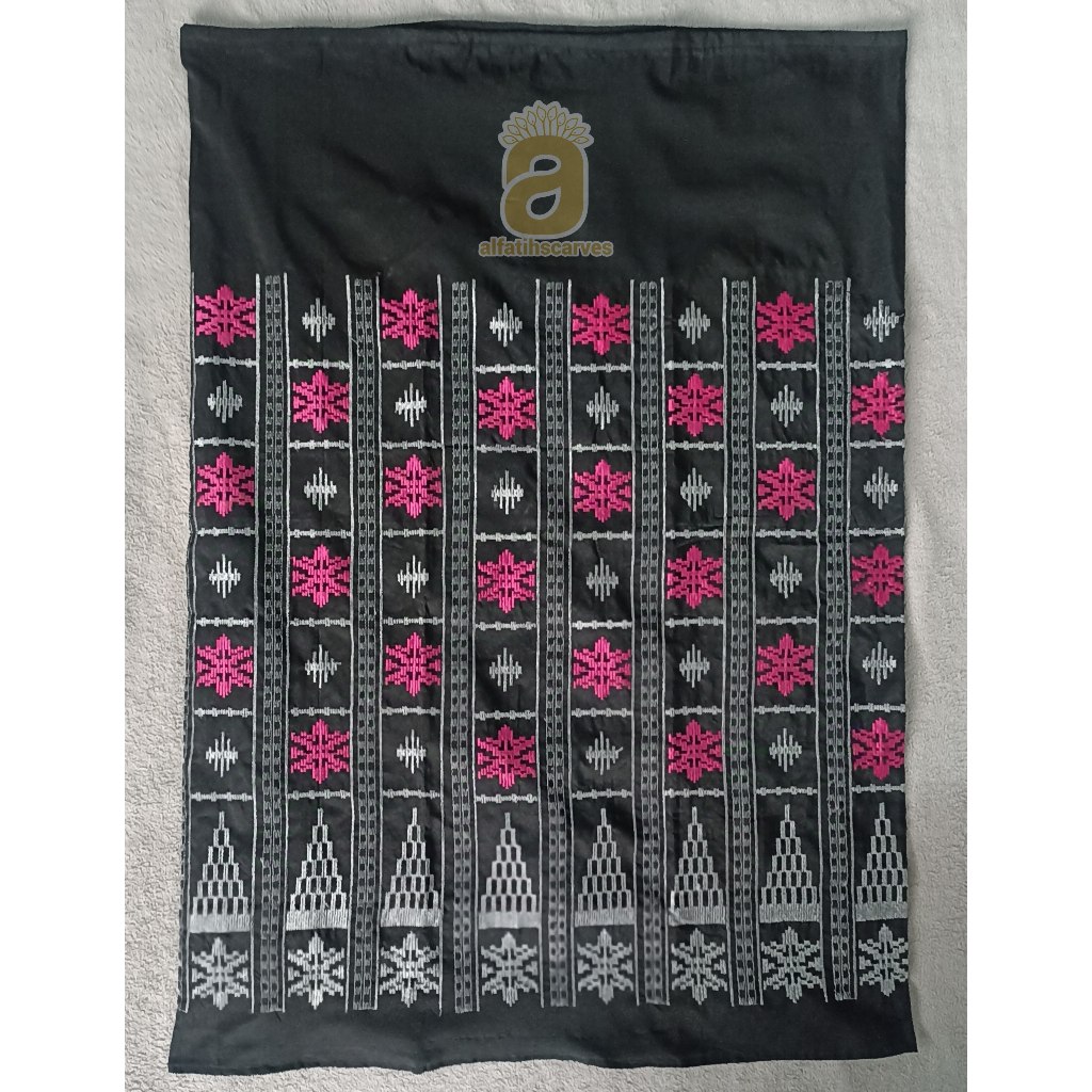 [Motif C] Sarung Lagosi Sutra Bordir / Sarung Bordir / Sarung Serut / Sarung Sutra Sengkang / Sutera