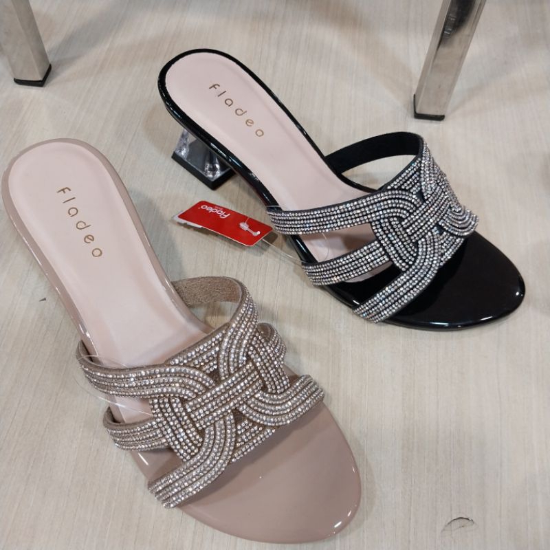 sandal pesta wanita heels 3cm FLADEO ori