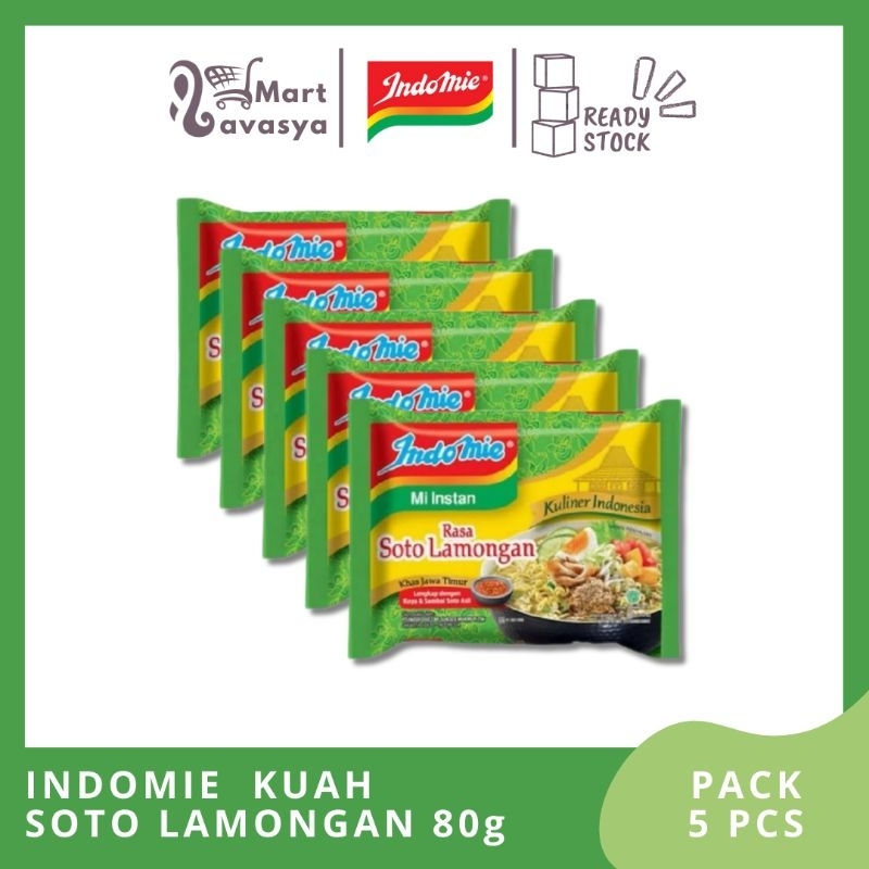 

INDOMIE KUAH SOTO LAMONGAN 80g - 1 PACK ( 5 PCS ) - KOTA BANDUNG - LAVASYA MART