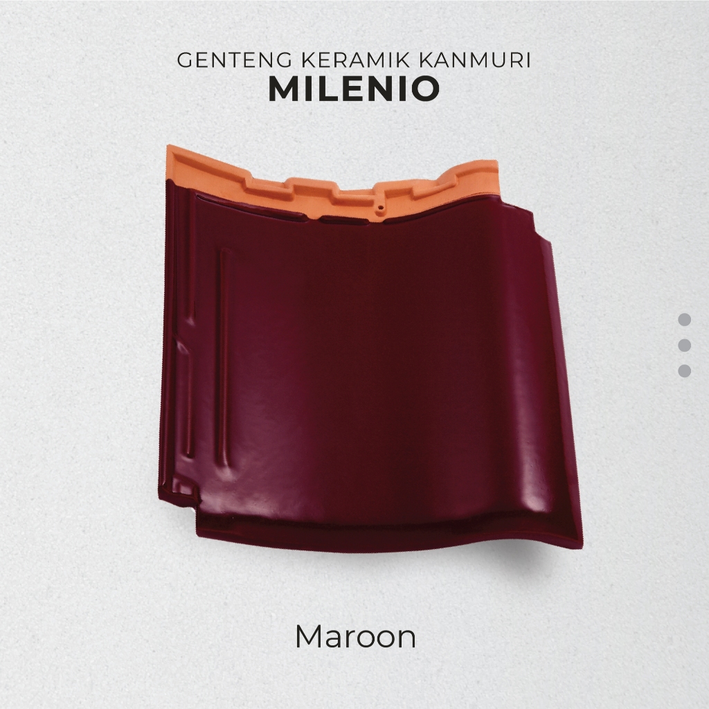 Kanmuri Milenio Maroon Genteng Keramik Original