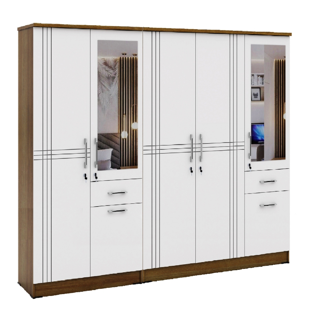 Lemari Pakaian 5 Pintu (2 pintu + 3 pintu)