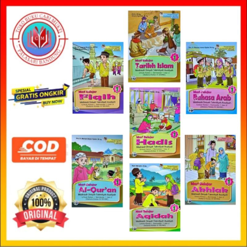 BUKU MARI BELAJAR FIKIH , TARIKH ISLAM , BAHASA ARAB , AL QURAN , HADIS , AQIDAH , AKHLAK , UNTUK MD