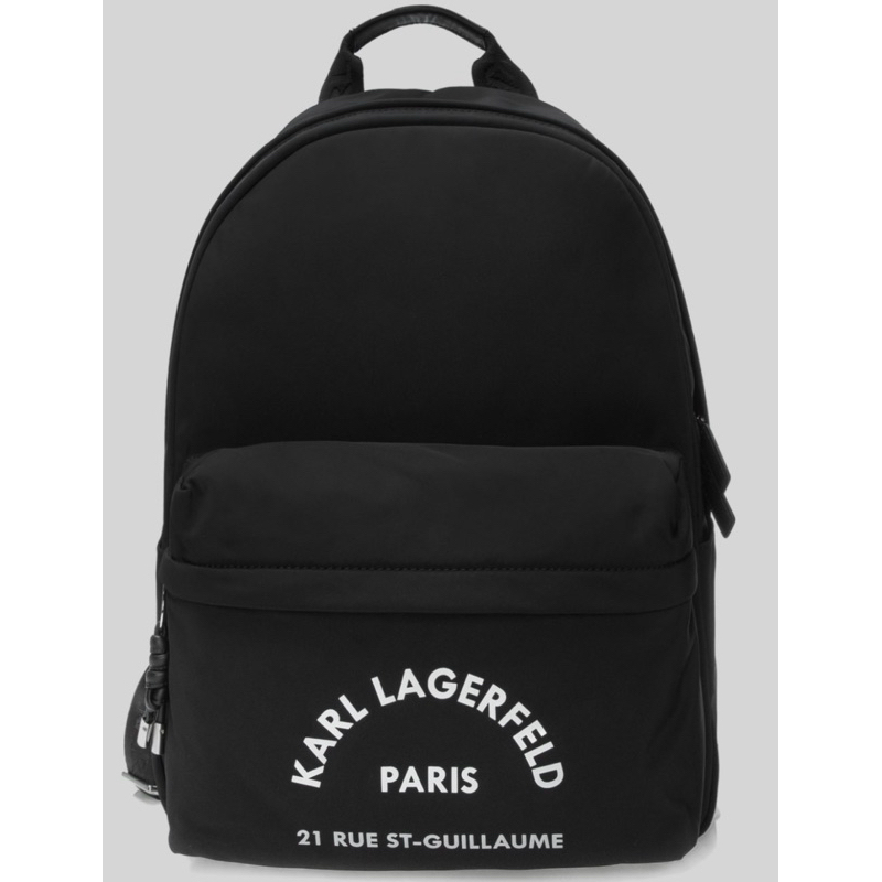 Preloved Karl Lagerfeld Black Nylon 21 Rue Laptop Backpack