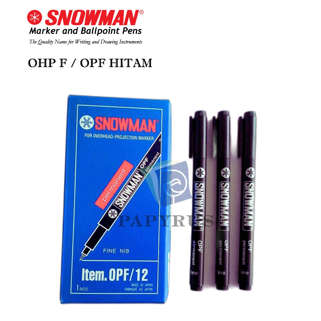 SPIDOL OHP / MULTIMARK PERMANENT MARKER / OPF / OHP SNOWMAN F FINE HITAM