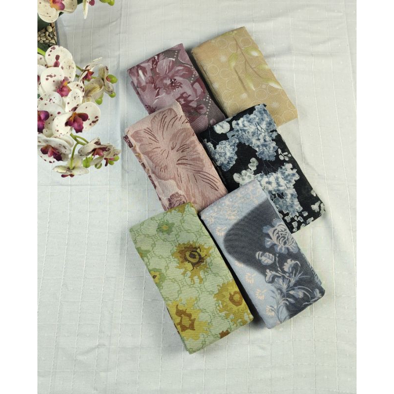 Hijab KAYLA SCARF Segiempat Voal Motif