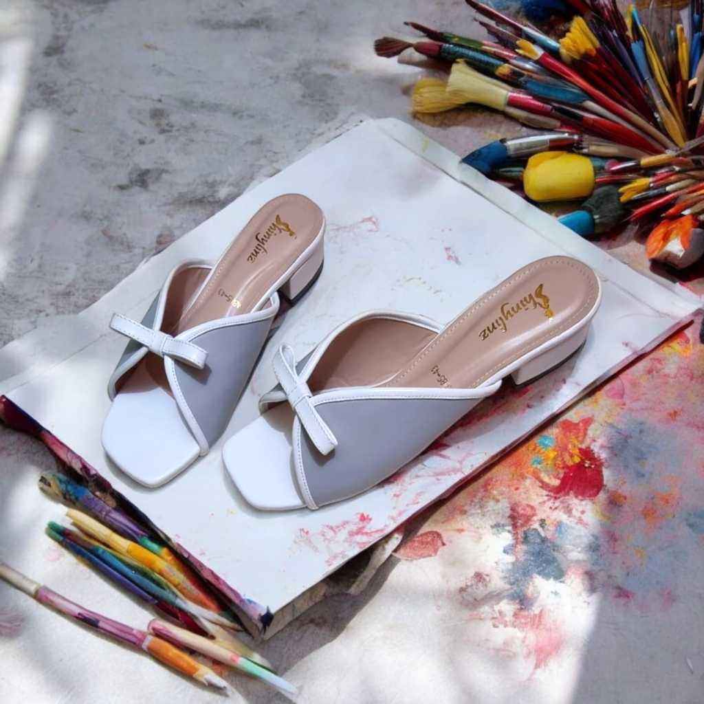 A885 Sandal Wanita Bigsize [Shinylinz Premium Size 41 - 47]  Sandal Heels Selop Harian Santai Pesta 