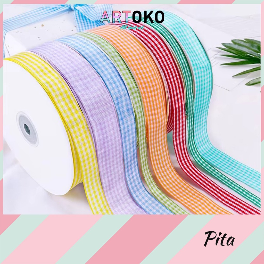 

Pita Kotak Plaid 1 Inch - Pita Kotak Bungkus Kado