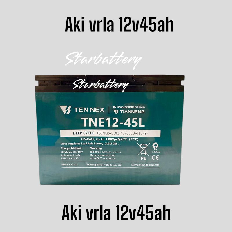 Aki Vrla Ups 12v 45ah TN Aki Solar Panel 12v 45Ampere