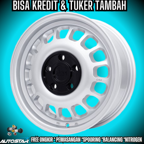 Velg mobil hsr bsi R16 pcd 5x114,3 Model kaleng retro glossy silver pas buat mobil grandmax,luxio,ap