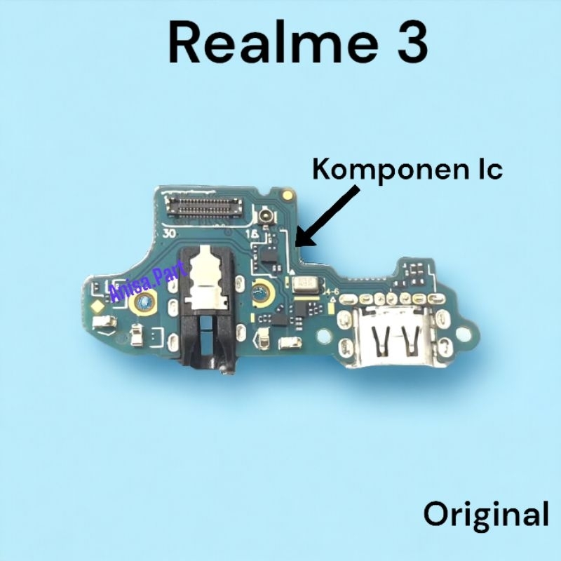 Connector Charger Realme 3 Original Full Komponen Ic Papan Board Charger + Ic Realme 3