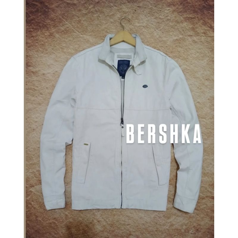 jaket casual bershka model harington bahan kanvas tebal bekas second preloved