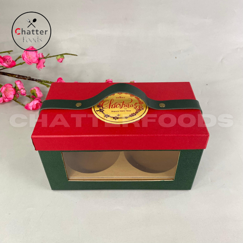 

Box Natal 2 Toples Jar/ Kotak Kue Kering Natal Buka Tutup/ Kotak Natal Model Jinjing