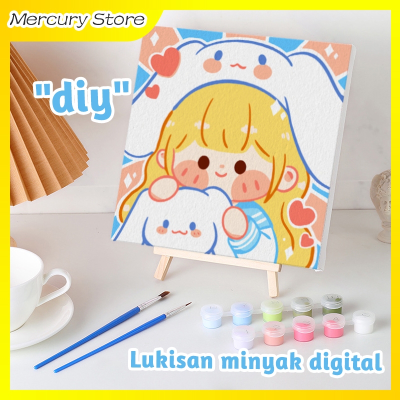 

Paint By Number Aesthetic Series Diy Digital Painting Kit Kanvas Painting Melukis Kanvas By Number