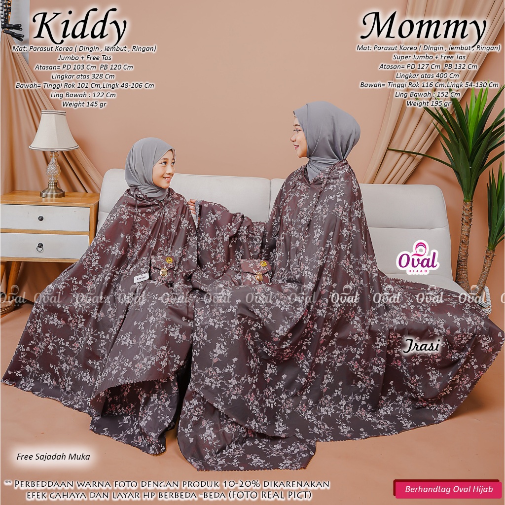 MUKENA TRAVELING PARASUT COUPLE MOMMY & KIDDY BY OVAL HIJAB