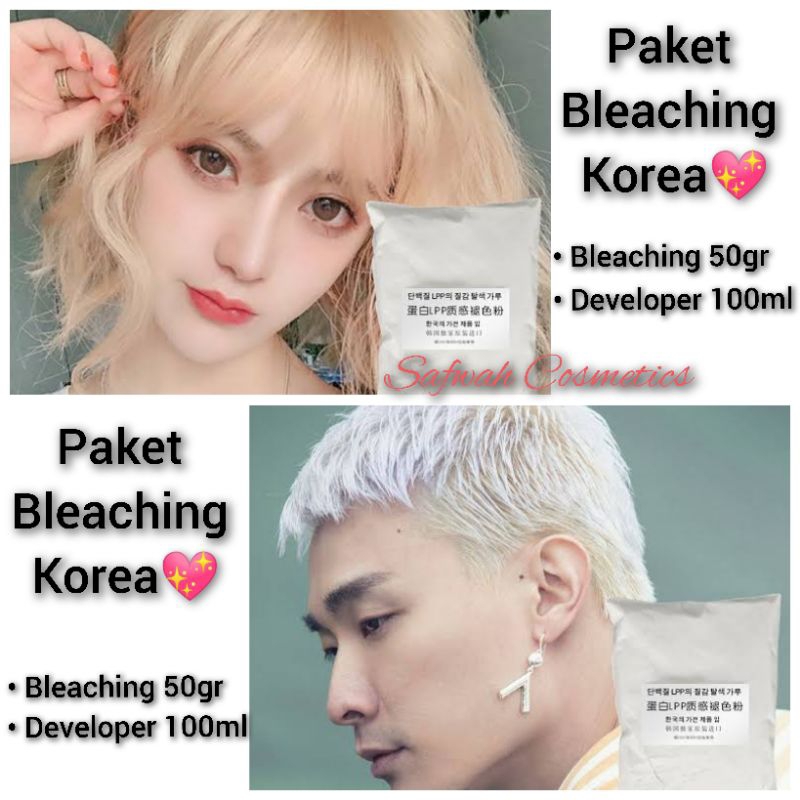 Paket Bleaching Korea Bleaching 50gr + Developer 100ml
