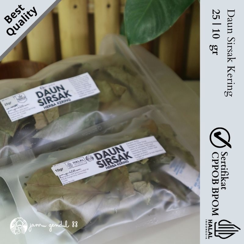 

Teh Daun Sirsak | Daun Sirsak Kering - Herba Kering by Jamu Gendul 88 Kualitas Premium