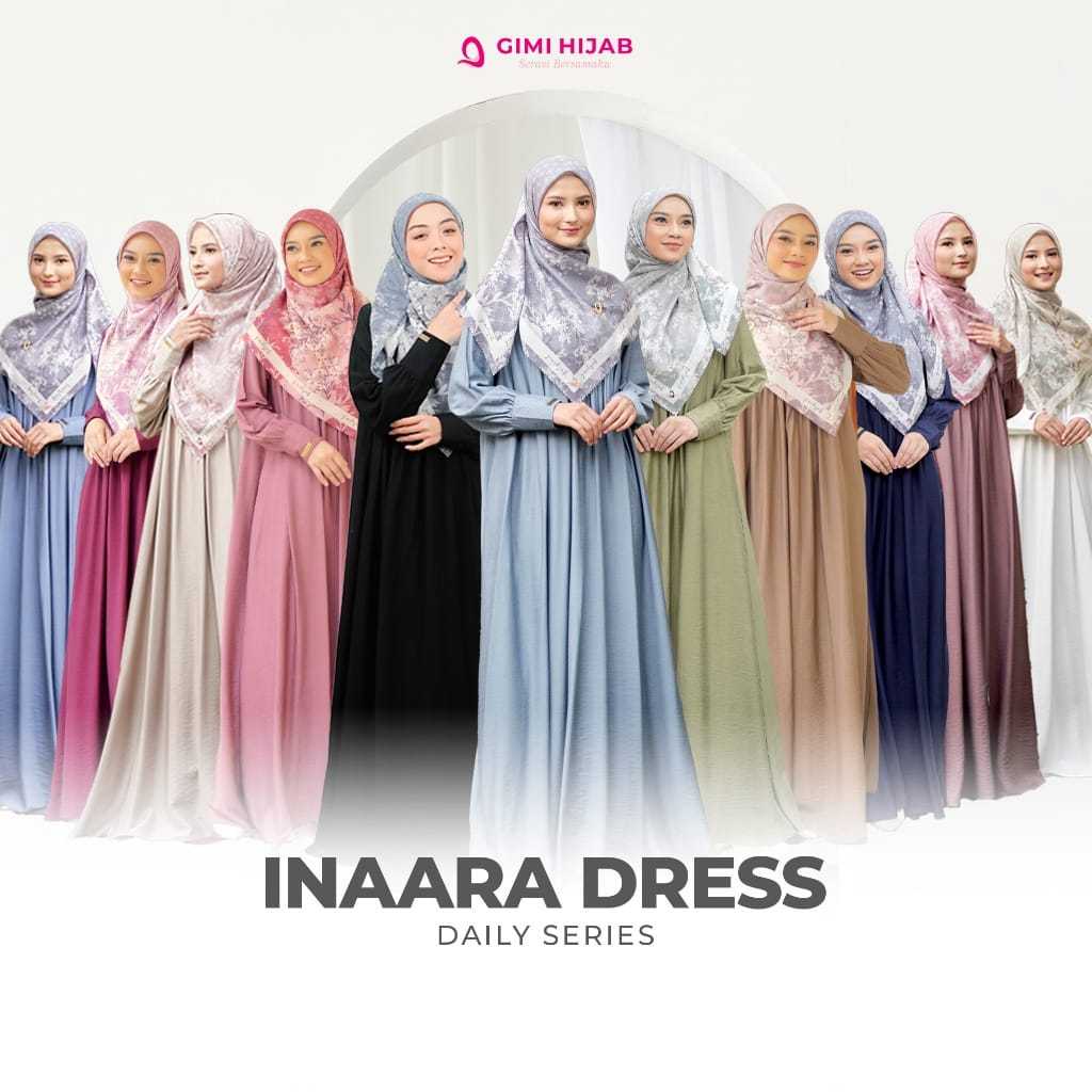 Dress Gamis Inaara Linen Crinkle Premium