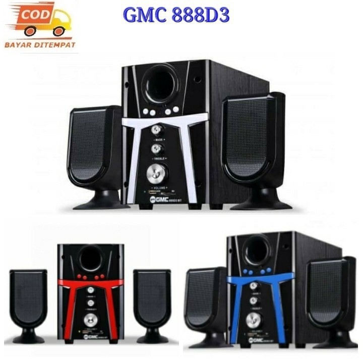 Speaker GMC 888D3 BT Bluetooth Aktif Multimedia Speker suara mantap-GARANSI RESMI