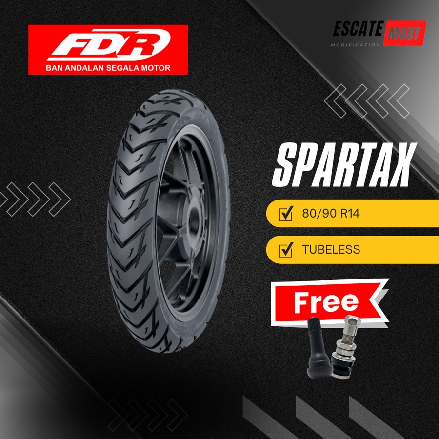 FDR Spartax 80/90-14 Tubeless - Ban Motor FDR Spartax 80/90 Ring 14 Tubeless