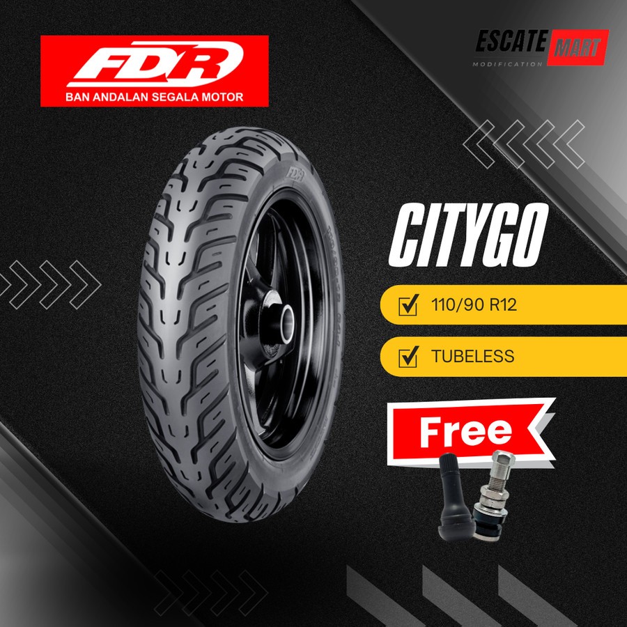 FDR CITYGO 110/90-12 Tubeless - Ban Motor FDR City Go 110/90 Ring 12 Tubeless