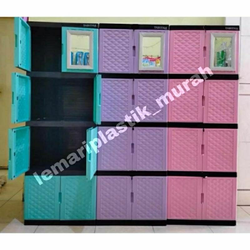 lemari plastik susun KACA