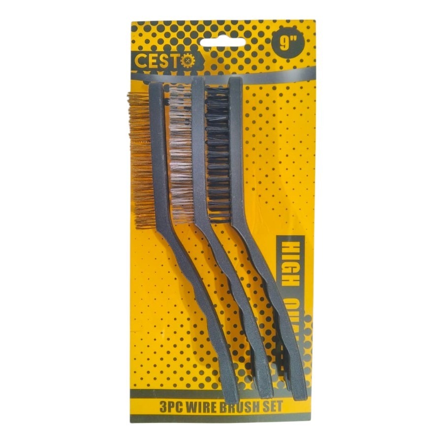 Sikat Kawat Set 3 Pcs BESAR - Sikat Kawat Multifungsi 9" SIKAT BESI LAS