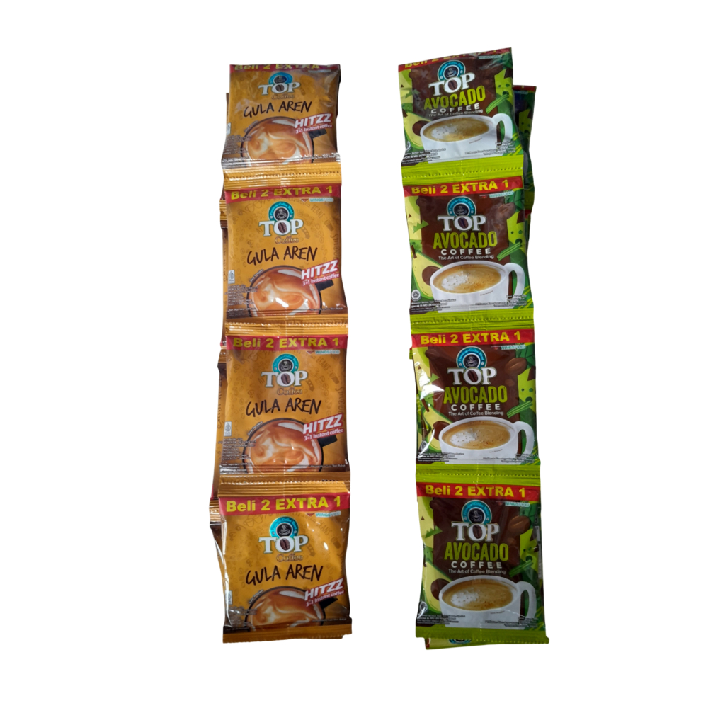 

Kopi Top Gula Aren/Kopi Top Alvocado 1 Renceng 15 sachet 22 Gram