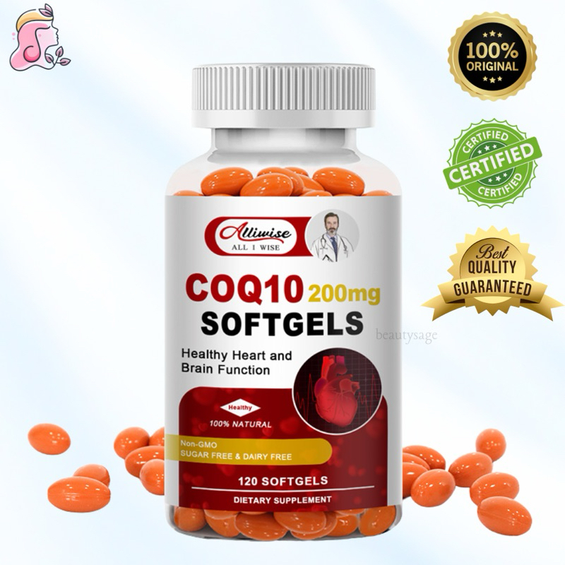 Alliwise Original 60 Kapsul CoQ10 CoenzymeQ10 300mg Suplemen Antioksidan Meningkatkan Energi Menjaga