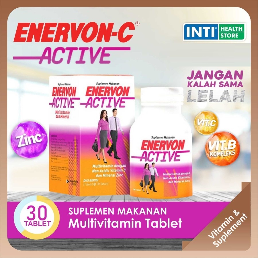 Enervon | Enervon Active Botol Tablet 30's | Vitamin C Multivitamin