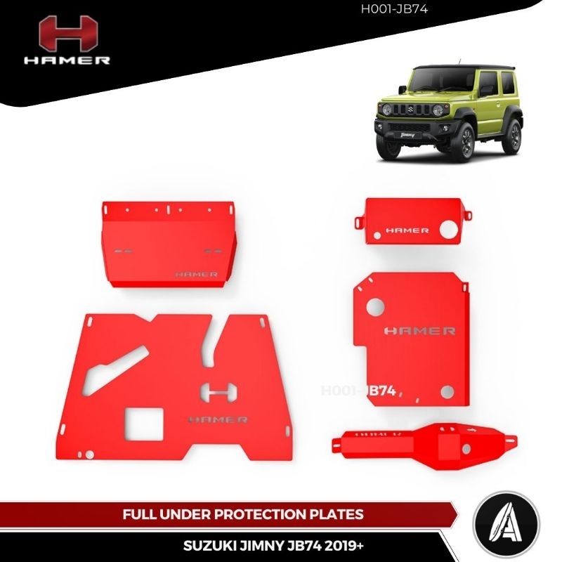 HAMER4x4 AUSTRALIA FULL UNDER PROTECTION PLATES FOR SUZUKI JIMNY JB74 2019+ — H001-JB74