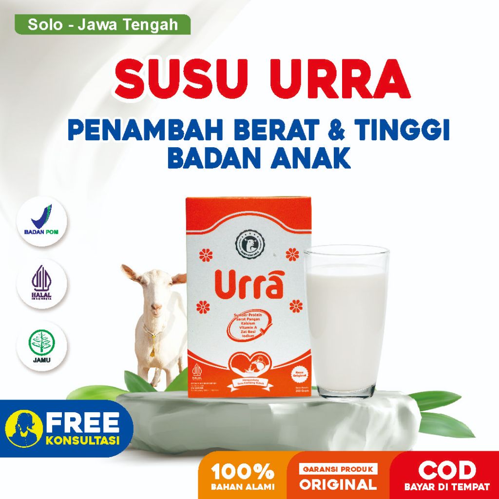 

Susu Urra 200gr Untuk Menambah Berat Badan & Tinggi Badan Anak - 1 Box