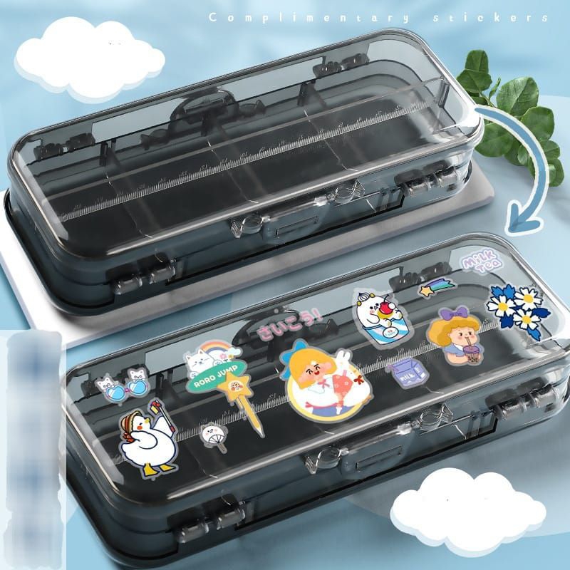 

CNC Kids-Tempat Pensil Kotak Pensil Transparant Pencil Case Transparant