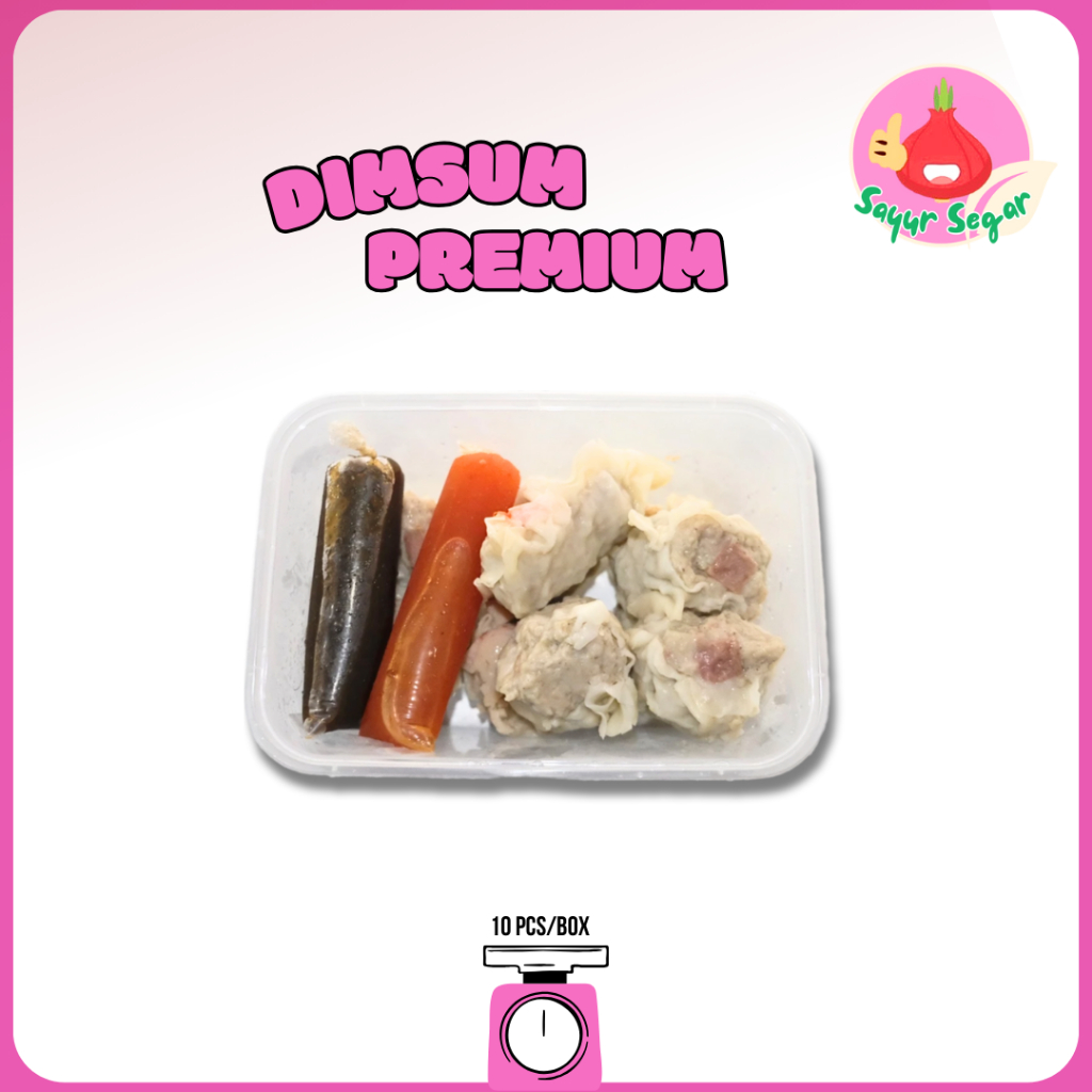 

Sayur Segar - Dimsum Premium Dimsum Mix 7 Topping Box isi 10 pcs+Saus