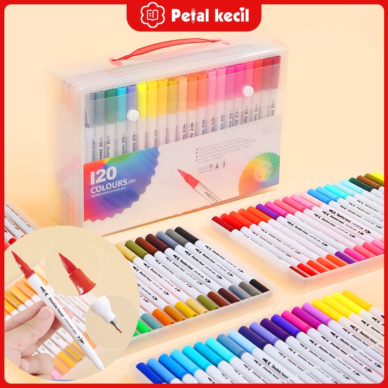 

12/36/60/120 spidol berubah warna Spidol Warna Set drawing pen pen warna warni 1 set