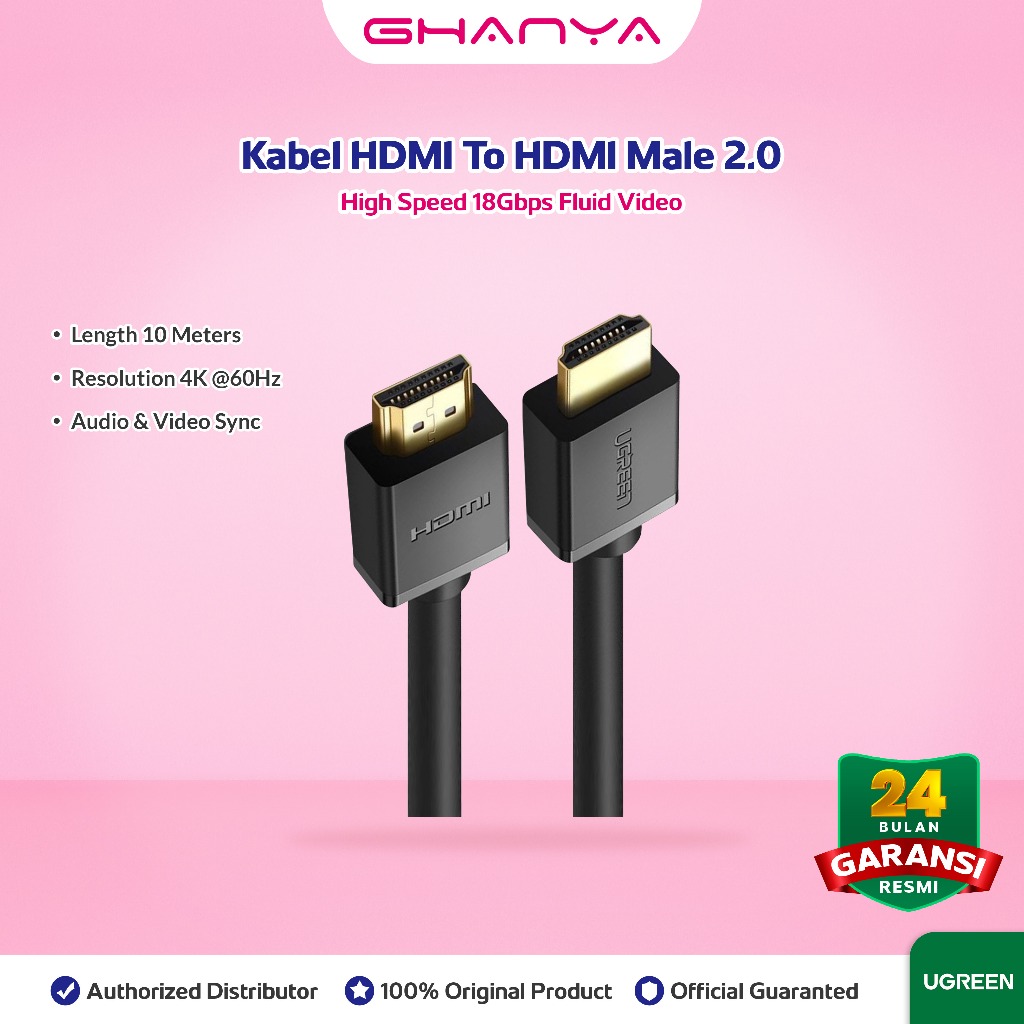 UGREEN Kabel HDMI To HDMI 4K Ultra HD 10 Meter 10110